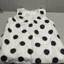 Lenader Women Summer Polka Dot Mini Dress Cute Flowy Sleeveless Babydoll Sundress Ruched A-Line Tank Short Dress with Pockets Large