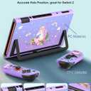 Dockable Case for Nintendo Switch 2 - Cute Kawaii Cartoon Design Soft TPU Grip Cover for Joy-Con Red Strawberry PC for Switch 2 Protective Case 2025 for Girls Boys Teens