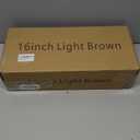 Upassion Floating Shelves for Wall Set of 3, 16" Light Brown Wood Wall Shelves for Home Decor, Frame Display Floating Shelf for Living Room, Bedroom, Bathroom, Kitchen