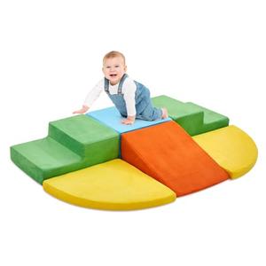 KIZLAND 6 Pieces Climbing Toys for Toddlers, Climb & Crawl Soft Foam Block Activity Play Set, Foam Play Gym Climbing Blocks, Toddler Climbing Toy Indoor, Soft Foam Toys for Kids Crawling and Sliding