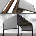 Royal Shade 8' x 16' Grey Pergola Sun Shade Canopy Replacement Cover UPF50, Commercial 260 GSM Cloth for Outdoor Patio Garden Backyard (We Make Custom Size)