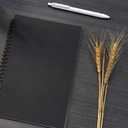 8.65 x 5.9 Inch 2 Pack College Ruled Notebook, Soft Black Cover Spiral Notebook, Memo Notepad Sketchbook, Students Office Business Diary Spiral Book Journal, 160 Pages, 80 Sheets