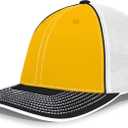 Pacific Headwear Trucker Pacflex Cap (Small, Gold/White/Black)