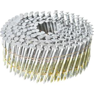 findmall 3600 Count Siding Nails 2-1/4 Inch by .092 Inch 15 Degree Ring Shank Hot-Dipped Galvanized Collated Wire Coil