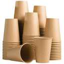  Lamosi 100 Count 12 oz Kraft Paper Cups, Disposable Hot/Cold Paper Coffee Cups, 12 Ounce Beverages Cups, Water Cups for Party Picnic Travel and Events : Health & Household