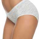 Wealurre Cotton Bikini Women's Breathable Panties Seamless Comfort Underwear (Gray, S)
