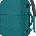 Taygeer Carry on Backpack for Men Women, Luggage Laptop Backpack for Airplane Travel with Water Bottle Pocket, 35L Water Resistant Gym Weekender Bag for College Gift, Peacock Blue