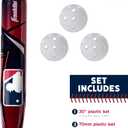 Franklin Sports Kids Plastic Baseball Bat + Balls Set - MLB Slammin' Toy Bat & Ball Set for Kids - Youth 30" Inch Plastic Baseball Bat & Plastic Baseball - Kids Bat + Ball Set, One Size