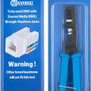 Everest easyJACK - 90 Angled Speed Termination Keystone Tool - Time Saver Network Punch Down Tool - To Be Used ONLY with Everest 90 Angled RJ45 Cat5e, Cat6a and Cat6 Keystone Jacks (B087N7QQD2)