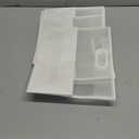 Aliceset 12 Pcs Clear Plastic Gift Bags with Die Cut Handles Reusable Gift Wrapping Bag with Ribbon for Wedding Graduation Bridal Shower Baby Shower, 12 x 10 x 5''(White)