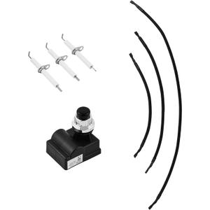 TS-IG3007 Igniter Replacement Parts for Pit Boss Memphi Ultimate 4-in-1 Grill Parts 3Pcs Pit Boss Memphis Electrodes Ignitor and Ignition Wire Push Button Parts Pit Boss Replacement Electronic Igniter