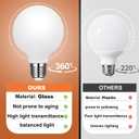 Vinaco Milky Frosted Glass G25 Globe Light Bulbs 60 watt Equivalent, 6 Pack Dimmable Led Light Bulbs Warm White 2700K, 450LM Long Lifespan, G 25 Bulb E26 Base for Bathroom Makeup Mirror, Vintage Lamp