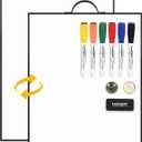 Small White Board - 16" X 12" Portable Black Aluminum Framed Whiteboard, Magnetic Dry Erase Board with Handle, to Do List Board for Office, Home, School