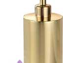 Stainless Steel Refillable Soap Dispenser - 15oz Bottle, Anti-Rust Gold, Kitchen & Bathroom Use
