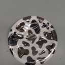 BLUE PANDA 48 Pack Cow Print Paper Plates (9 Inch) for Barnyard Birthday, Farm Animal Party - Cow Baby Shower Supplies (Brown Foil Print)