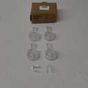 LUXEAR Suction Hooks,4 Pack 2razor Hooks 2 Single Hook Clear Removable & Reusable Vacuum Suction Hanger Waterproof Powerful Weather Hanger Hook for Towel Bathrobe Loofah Bathroom Kitchen Storage