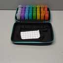 Monthly Pill Organizer 2 Times a Day, Month Pill Box Organizer with 32 Daily Compartments, 30 Days Pill Holder with Hard Travel Case Pill Case Vitamins Case+Portable 7-Day Travel Medicine Organizing Bag