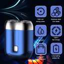 2026 New Model Mini Dual-Head Electric Shaver, Electric Mini Portable Razor, Pocket Size Washable Double Head Razor, Rechargeable Waterproof Compact Electric Shaver for Home, Car, Travel (Blue)