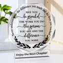 Thank You Gift Farewell Gifts for Coworkers Employee Appreciation Gifts Coworker Inspirational Acrylic Award Plaque Sign Retirement Gifts Office Table Decor Keepsake (4.75.3 Inch, Black)