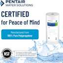 Pentair Pentek DGD-5005 Big Blue Water Filter, 10-Inch Whole House Sediment Filter Cartridge Replacement, Dual-Gradient Density Spun Polypropylene, 10" x 4.5", 5 Micron, Pack of 8