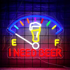 I Need Beer Neon Sign for Wall Decor Dimmable Beer LED Light Beer Dashboard Bar Neon Light for Man Cave Bar Pub Party Restaurant Christmas Birthday Gift Art Size13.6 * 12.5(WZCP020) I Need Beer Neon Sign for Wall Decor Dimmable Beer LED Light Beer Dashboard Bar Neon Light for Man Cave Bar Pub Party Restaurant Christmas Birthday Gift Art Size13.6 * 12.5(WZCP020)