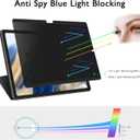FILMEXT Magnetic Privacy Screen for Samsung Galaxy Tab S10 Plus 2024/Tab S9 FE+/Tab S9 Plus 2023/Tab S8+/Tab S7 FE/Tab S7 Plus 2020 12.4 inch,Anti Spy Anti Glare Anti Blue Light Screen Filter-Matte