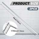 Blulu 2 Pcs Aluminum Angle Stock 48" Long x 3/5" Wide x 1/16" Thick, Aluminum Angle Iron Trim Angled Metal Bar