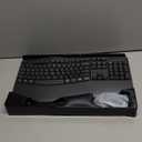 Wireless Keyboard and Mouse Combo,2.4G Full Size Wave Keys Ergonomic Keyboard with Wrist Rest for Natural Typing, 3 DPI Adjustable Ergonomic Silent Mouse for Computer/Laptop/Windows/Mac (Gray)