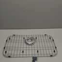 iPEGTOP Sink Bottom Grid, 23"x 13" Stainless Steel Sink Protector with Rear Drain Corner Radius 2", Sink Grate for Bottom of Kitchen Single Sink Bowl, One-Piece