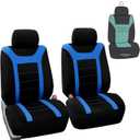 FH Group Car Seat Covers Sports Seat Covers Front Seats Only, Airbag Compatible Blue Black Automotive Seat Cover Combo Small Car Seat Cover Design Universal Fit Interior Accessories Cars Trucks SUVs