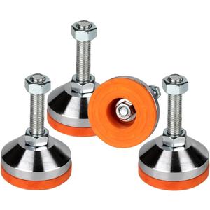 Heavy Duty Leveling feet,Leg Leveler 2.36" Dia Base,Adjustable Leveling feet M12 Thread, 1300 Lb Capacity,Capacity for Workbench, Machine, Cabinet, (D60xM12x50,4 Pack)