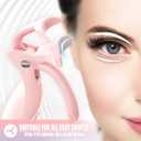 Pinkiou Heated Eyelash Curler for Women,Fast Heat up,Electric Eyelash Curler with Color-Changing Silicone Pad & Overlay Heating, USB-C Rechargeable,2 Temperature Control,Long-Lasting Lash Curler