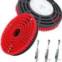 S7000 S8201 Mop Pad Replacement Brush Heads Compatible with Shark Steam & Scrub Mop S7000 S8201 Series Shorter Bristle Professional Cleaning and Polishing Brush for Deep Cleaning Hard Floors, Pack of 2 