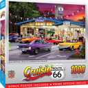 MasterPieces - 1000 Piece Jigsaw Puzzle, Route 66 Pitstop, Fun for Adults, Family, Kids, 19.25" x 26.75"