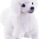 Wild Republic Rescue Dog, Poodle, Stuffed Animal, with Sound, 5.5 inches, Gift for Kids, Plush Toy, Fill is Spun Recycled Water Bottles, White