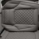 Chezope Automotive Car Seat Covers Full Set Universal Fit for Most Cars SUV Sedans Trucks Waterproof Leatherette Car Seat Covers Accessories Grey