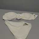 SHENHE Women's Strapless High Cut Bikini Set 3D Rosette Flower 2 Piece Bandeau Swimsuit Large