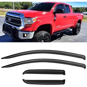 Window Visors Rain Guards for 2007-2021 Toyota Tundra Extended Cab, Out-Channel Window Vent Wind Deflectors Visors Shades for 07-21 Tundra Double Cab