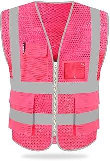 A-SAFETY 21 colors High Visibility Reflective Safety Vest, Size Medium