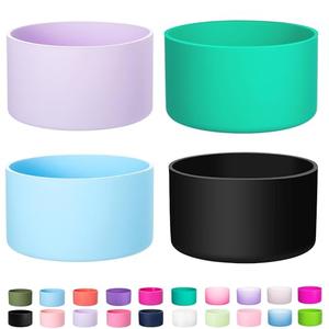 4-Pack Silicone Boot for Stanley 30 40 OZ Cup, Boots for Stanley cups Accessories 40 30 OZ,Non-Slip Rubber Bottom Protector cover,Noise Reduction Sleeve for Quencher H2.0 / IceFlow 20oz 30oz