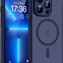 TOCOL for Phone 13 Pro Case, Compatible with Magsafe Charger, Full Camera Protection, Drop Protection, Translucent Matte Phone Case for iPhone 13 Pro 6.1 inch (Dark Blue)