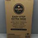 Regalo Safety 29-49" Easy Step Extra Wide Baby Gate for Doorways & Bottom of Stairs, Pressure Mounted Safety Gate with Door for Babies, Toddlers & Pets, Black