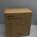 Cesun Small Bathroom Trash Can with Lid Soft Close, Step Pedal, 5 Liter / 1.3 Gallon Stainless Steel Garbage Can with Removable Inner Bucket, Waste Basket for Bathroom, Bedroom (White)