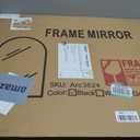 Delma Arched Bathroom Mirror, 24"x36" Wall Mounted Vanity Mirror for Bedroom, Living Room and Entryway, Black