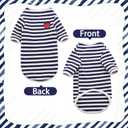 DENTRUN Hairless Cats Shirt Breathable Cat Daily Wear Clothes Stripe Vest Adorable Pajamas Jumpsuit Soft & Skin-Friendly, XL