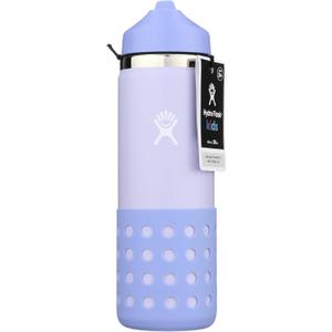 Hydro Flask 20 Oz Kids Wide Mouth Straw Cap And Boot Wisteria