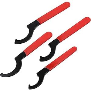 Set of 4 High-Carbon Steel C-hook Wrenches, Non-Slip Handle for 38-42 APU16 ER32 ER40 Electric Spindle Nut Engraving Machine