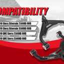2-4" Lift Front Upper Control Arms for 2001-2010 Chevy Silverado/GMC Sierra 2500HD/3500HD 4WD, 2001-2006 Silverado/Sierra 1500HD, 2001-2004 Silverado/Sierra 2500, Heavy-Duty Tubular Control Arms
