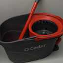 O-Cedar EasyWring Microfiber Spin Mop, Bucket Floor Cleaning System, Red, Gray, Standard