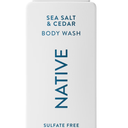 Native Body Wash Contains Naturally Derived Ingredients | For Women & Men, Sulfate, Paraben, & Dye Free Leaving Skin Soft and Hydrated | Sea Salt & Cedar 18 oz